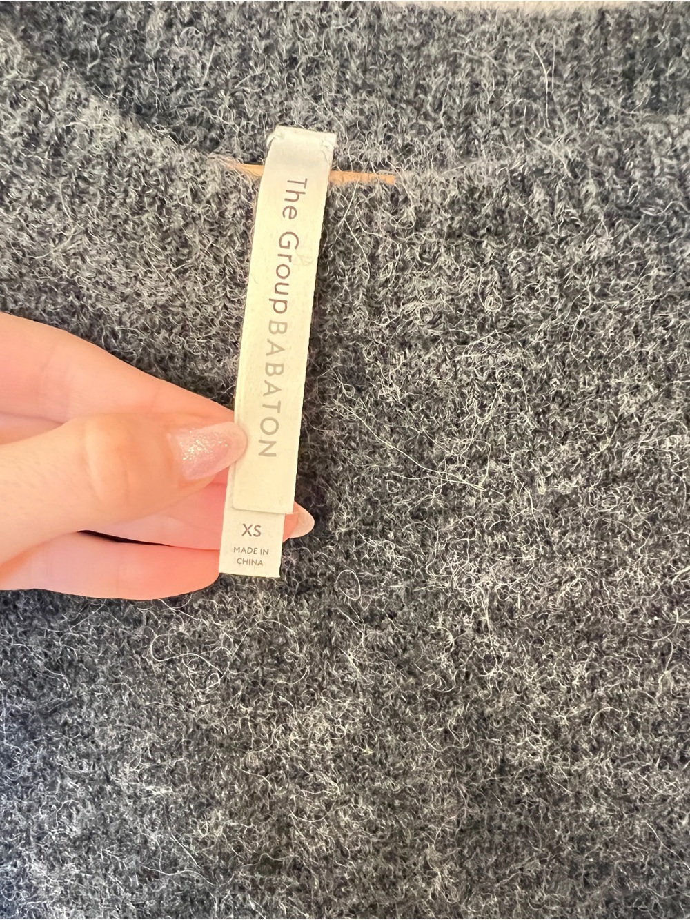 Aritzia Babaton The Group Effort Sweater XS Heather Grey - Picture 3 of 4